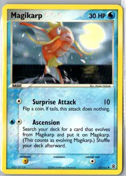 MAGIKARP 67/112 COMMON FIRERED & LEAFGREEN POKEMON ATSUKO NISHIDA MP - Image 1