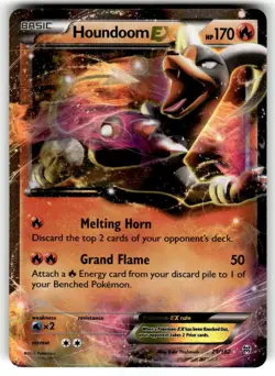 Houndoom EX 21/162 BREAKthrough NM Ultra Rare Pokemon Card - Image 1