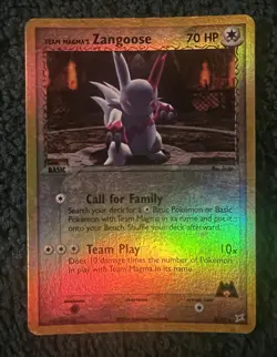 Team Magma's Zangoose 23/95 Team Magma vs Team Aqua Reverse Holo Pokemon Card MP - Image 2