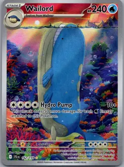 Wailord 162/159 Journey Together Pokemon TCG Holo Illustration Rare NM - Image 1