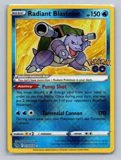 Pokemon GO #018/078 Radiant Blastoise - Image 1