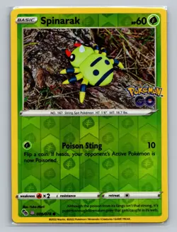 Pokemon GO #006/078 Spinarak (Peelable Ditto) - Image 1