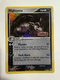 Mightyena 18/108 Holo Rare Ex Power Keepers Pokemon Card NM - Image 1