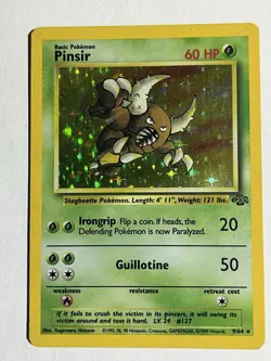 Pinsir 9/64 Jungle Set Rare Holo Vintage Pokemon TCG Card MP - Image 1