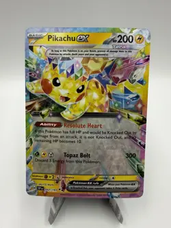 Pokemon Pikachu ex 057/191 Sv08 Surging Sparks Double Rare Holo English 200 HP - Image 1