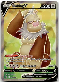 Slaking V 077/078 Holo Ultra Rare Pokemon GO Near Mint - Image 1