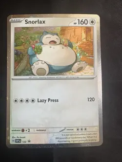 Pokemon Snorlax 122 Sv: Scarlet & Violet Promo cosmo holo - Image 1