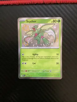 Scyther 095/091 Shiny Rare Paldean Fates Pokemon Holo Near Mint - Image 1