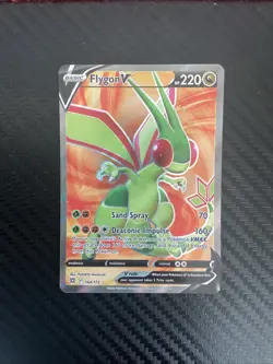 FLYGON V 164/172 BRILLIANT STARS POKEMON (FULL ART, NM) - Image 1