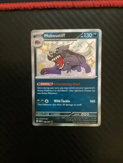 Mabosstiff 188/091 Shiny Rare Paldean Fates Pokemon Near Mint - Image 1
