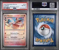 2025 Pokemon Scarlet & Violet Prismatic Evolutions Flareon Poke Ball 013/131 - Image 3