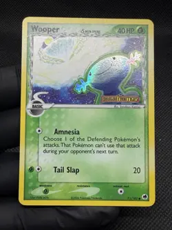 Wooper 71/101 Pokemon EX Dragon Frontiers Reverse Holo Stamped LP - Image 1