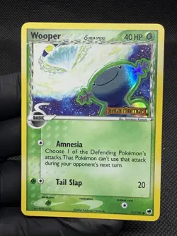 Wooper 71/101 Pokemon EX Dragon Frontiers Reverse Holo Stamped LP - Image 2