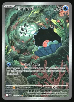 CLAMPERL 195/182 ILLUSTRATION RARE DESTINED RIVALS POKEMON HOLO NEAR MINT - Image 1
