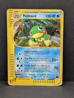 Politoed H23/H32 Skyridge Holo Ultra Rare Pokemon TCG Nintendo - Image 1