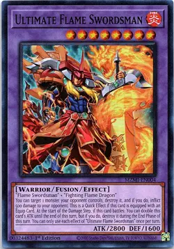 Yugioh: Ultimate Flame Swordsman - MZMI-EN004 - Super Rare - 1st Edition - NM - Image 1