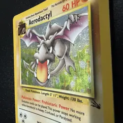 Pokemon TCG Aerodactyl Fossil Holo Rare Card 1/62 Unlimited - Image 2