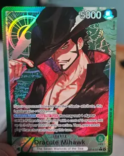 ONE PIECE The Azure Sea's Seven DRACULE MIHAWK LEADER ALT ART OP14-020 ENGLISH - Image 1