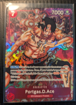 Portgas.D.Ace (Parallel) OP02-013 FOIL SR Paramount War One Piece Lightly Played - Image 1