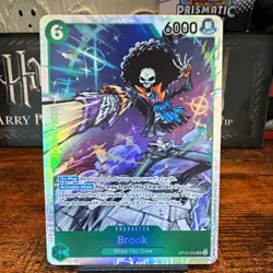 Bandai One Piece Card Game Brook OP15-032 SR Foil Character EN 6000 Counter - Image 1