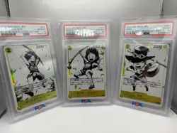 One Piece Ace Sabo Luffy ST13 Parallel Black and white Ver. Japanese PSA10 SET - Image 3
