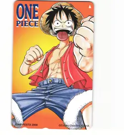One Piece Monkey D Luffy Jump Festa 2000 - Phone Card Japanese Telephone (LP) - Image 1