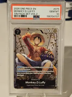 Monkey.D.Luffy (Tin Pack Set Vol. 2) P-075 One Piece Promotion Cards Foil - Image 1