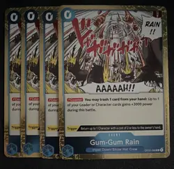 Playset Bandai One Piece TCG Gum-Gum Rain OP02-068 EN Blue Trigger x4 - Image 1
