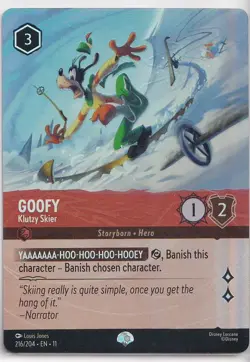 Goofy Klutzy Skier - Epic Holo - 216/204 - Lorcana Winterspell NM - Image 1