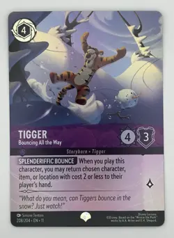 Tigger Bouncing All the Way 208/204 Epic Holofoil Winterspell Disney Lorcana - Image 1
