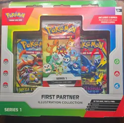 Pokemon TCG First Partner Illustration Collection Series 1 Box 3 Promo+3 Cards - Image 1