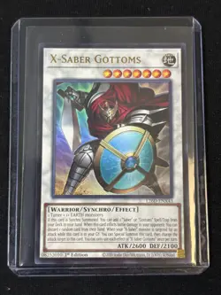 YU-GI-OH! CARD L26D-ENX43 X-SABER GOTTOMS WARRIOR HOLO RARE LEGENDARY 1ST ED - Image 1