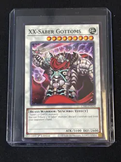 YU-GI-OH! CARD L26D-ENX34 XX-SABER GOTTOMS BEAST WARRIOR EFFECT LEGENDARY 1ST ED - Image 1