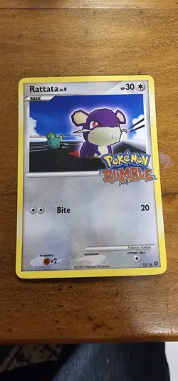 Pokemon Rumble Stamped Rattata Card 15/16 2009 TCG (Lightly Played) - Image 2