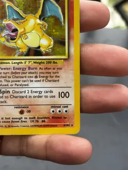 Pokemon Charizard 4/102 Base Set Holo Rare HP English Trading Card 1999 - Image 4