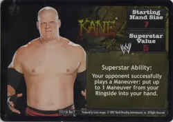 WWE: REVOLUTION Kane Superstar Card for WWERD: Kane [Lightly Played] Raw Deal Wr - Image 1
