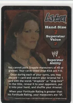 WWE: Lita Superstar Card (SS3) for WWERD: Lita [Played] Raw Deal Wrestling WWF - Image 1