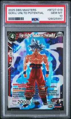 2025 DRAGON BALL SUPER CARD GAME MASTERS HISTORY OF Z BT27-019 PSA 10 - Image 1