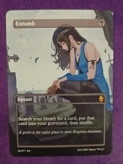 Entomb MTG Fan Art Anime Test Card - Image 1