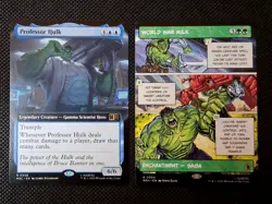 MTG Marvel Super Heroes Hulk Bundle 2 Card Lot Borderless Extended - Image 1