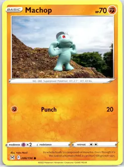 Machop 086/196 Common Lost Origin Pokemon Near Mint - Image 1