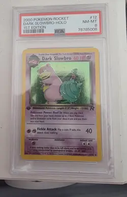 Pokemon TCG Dark Slowbro Holo 1st Edition 12/82 Team Rocket PSA 8 Near Mint - Image 1