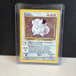Pokemon TCG Piepi (Clefairy) Base Set, Holo Unlimited Rare Card 5/102 - Image 1