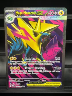 Mega Manectric ex 158/132 Ultra Rare Mega Evolution Pokemon Holo Near Mint - Image 1