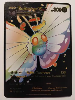 BUTTERFREE VMAX 190/189 BLACK RAINBOW FAN ART POKEMON HOLO NM - Image 1