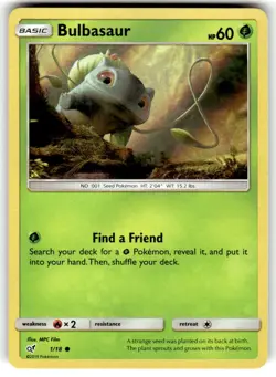 Bulbasaur 1/18 Common Detective Pikachu Pokemon Holo NM - Image 1