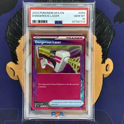 PSA 10 GEM MINT 2024 Pokemon Shrouded Fable DANGEROUS LASER #058 Holo - Image 2