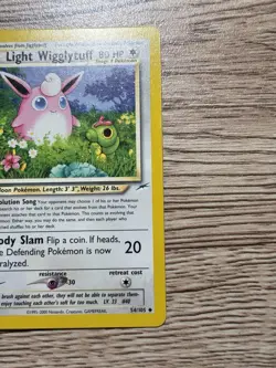Pokemon TCG The Pokemon Company Light Wigglytuff 54/105 Neo Destiny Unc Reg Unl - Image 4