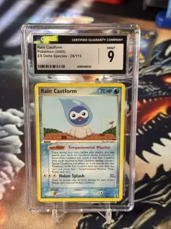 Rain Castform 26/113 Delta Species Regular 2005 - CGC Mint 9 - English Pokemon - Image 1