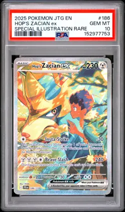2025 POKEMON JTG EN-JOURNEY TOGETHER #186 HOP'S ZACIAN EX PSA 10 - Image 1